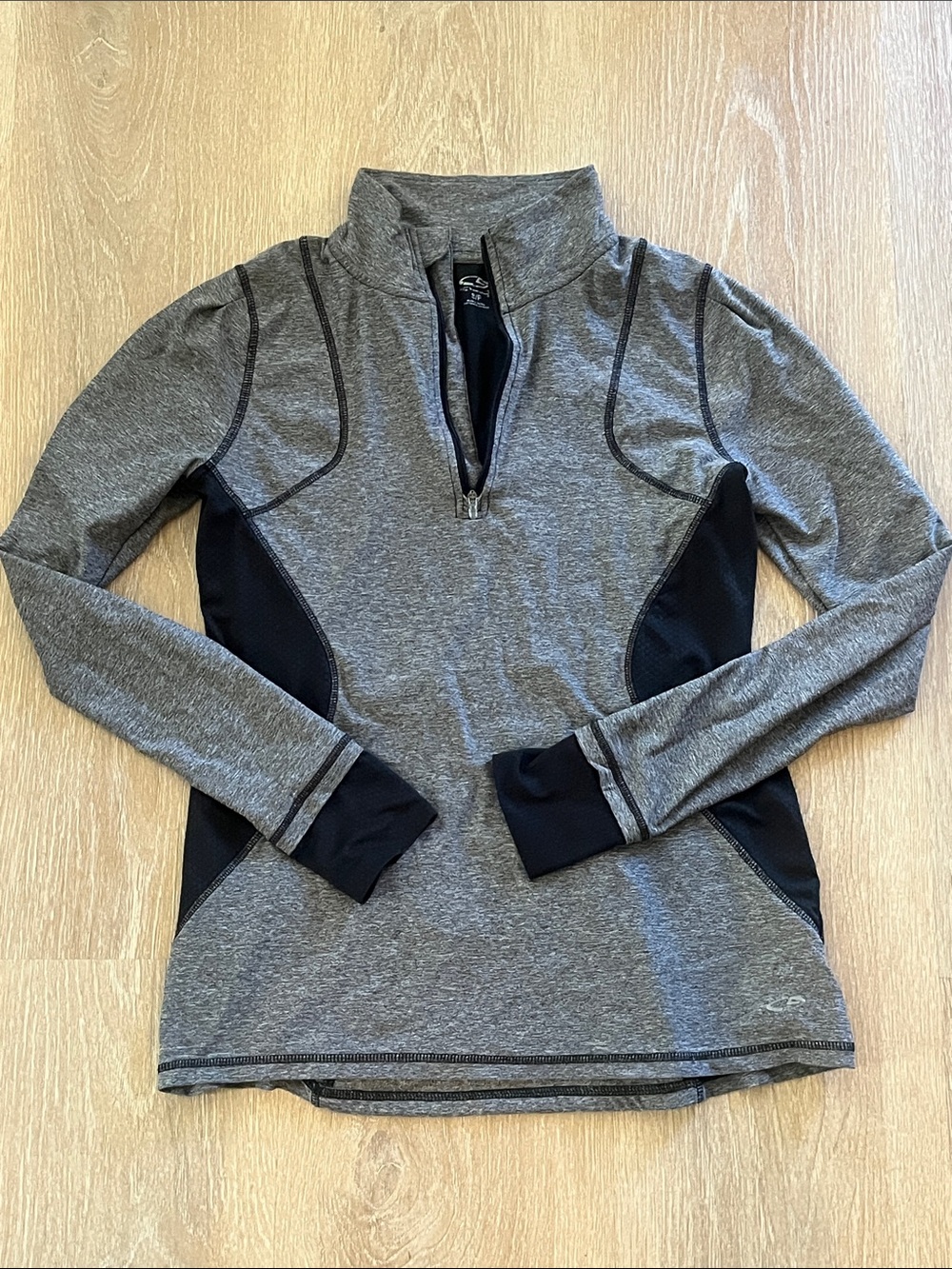 Champion Gray & Black Half-Zip Athletic Pullover